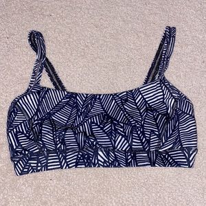 Lululemon straight up bra- banana leaf white/black size US 8